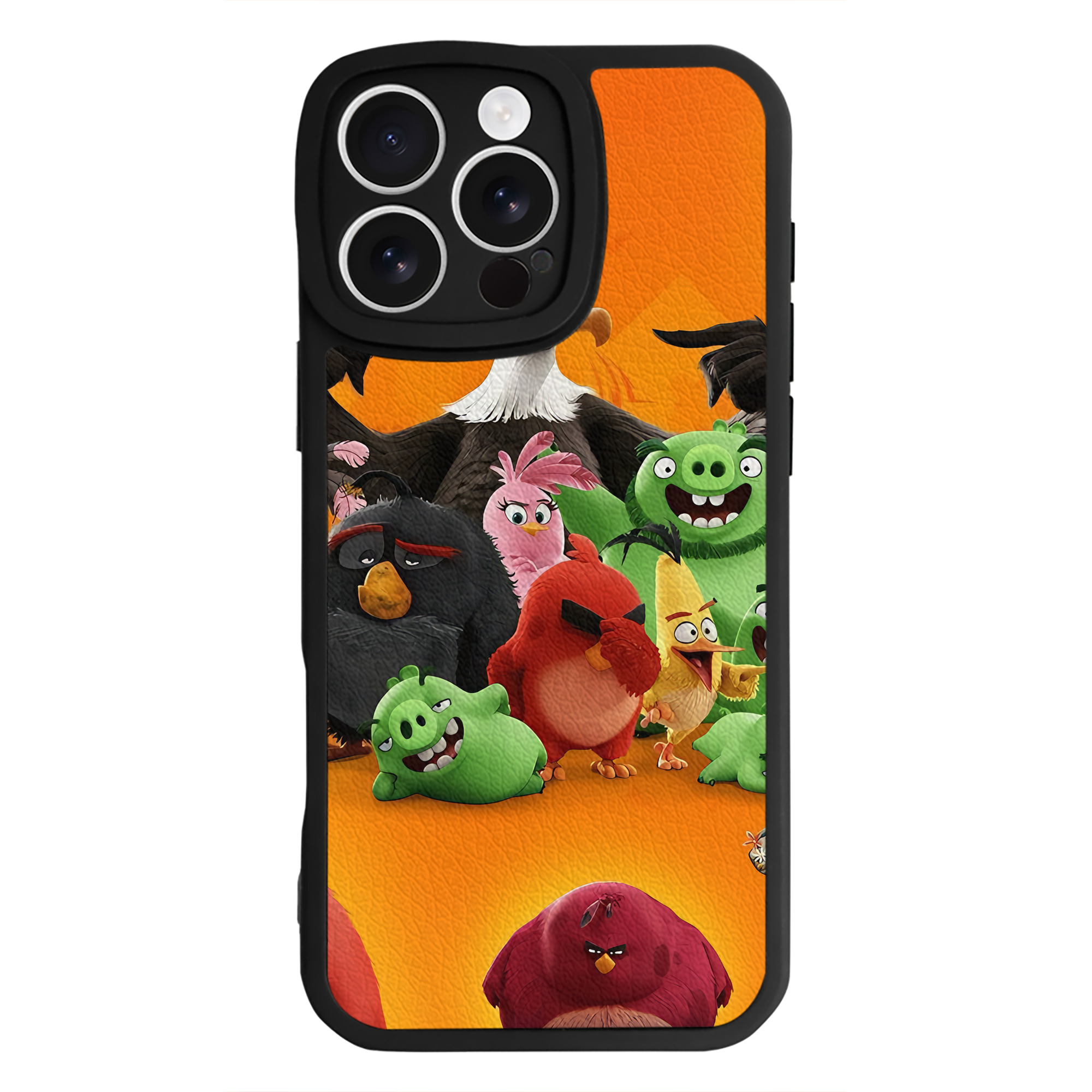 （画像用） Angry Birds アングリーバード 【iPhone 16シリーズ対応】シリコンスマホケース（レザー調） 材質：シリコン